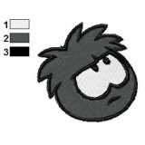 Black Puffle Embroidery Design